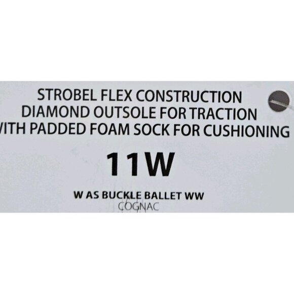 Aerosoles Size 11 Wide Womens Buckle Ballet Flats Cognac Brown New - Picture 7 of 7